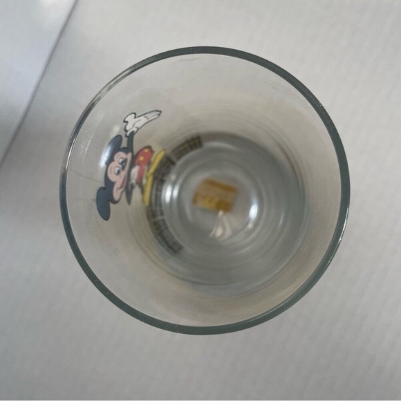 Walt Disney World  Productions Vintage Glass Mickey Mouse With Original Tag - Picture 4 of 6